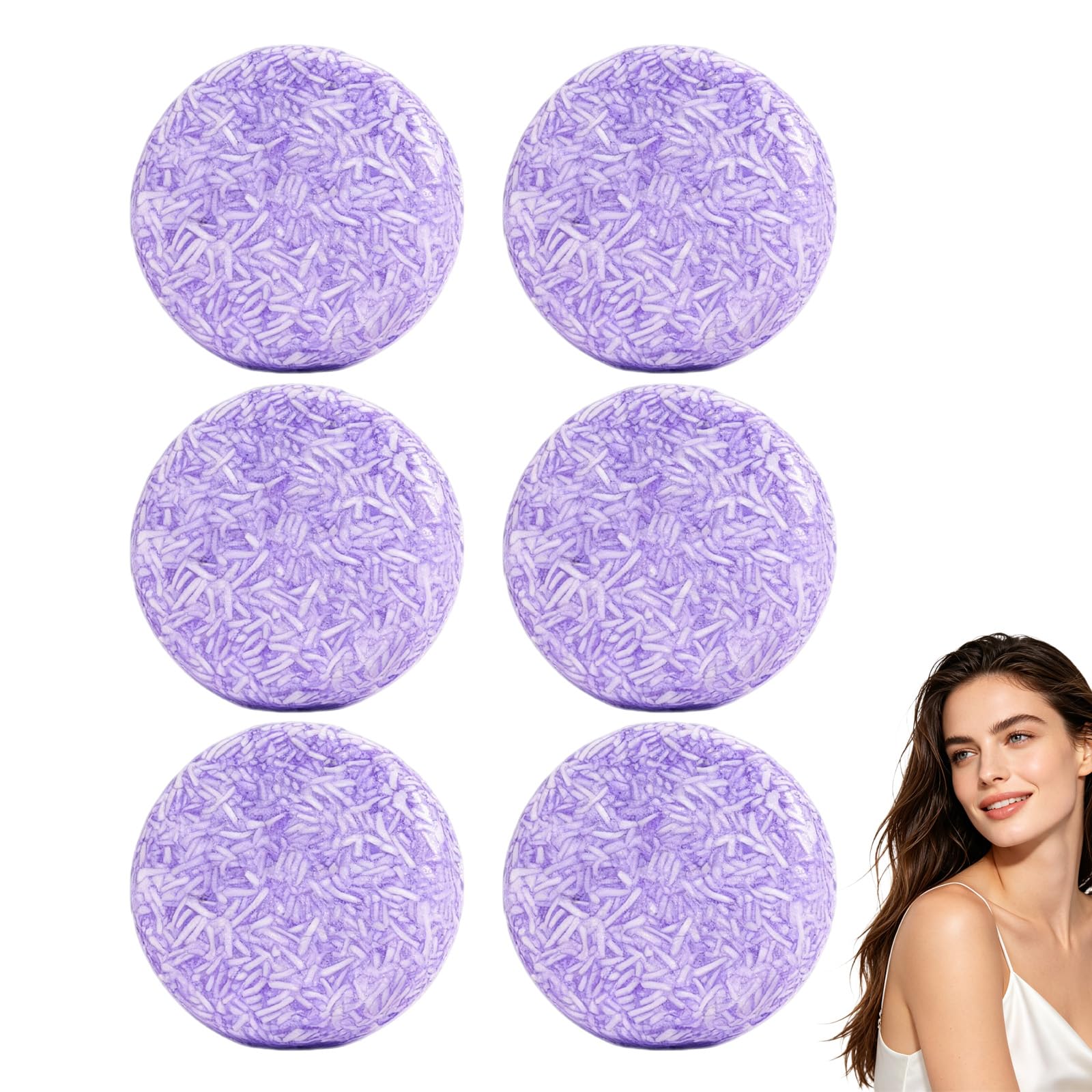 Blueberry Field Shampoo und Conditioner Bar Set, Blaues Shampoo, 60G (6PCS)