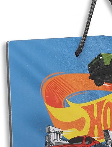 Miniatura 4 de Mattel Hot Wheels - Cartel de metal colgante para pista de carreras de acción, divertida decoración de pared de Hot Wheels para dormitorio de niños