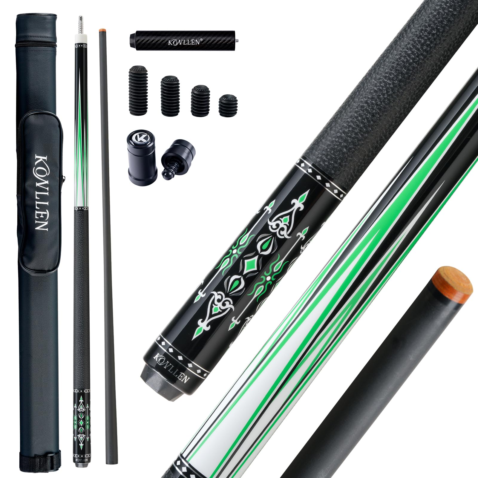KONLLEN カーボンファイバーブレイクキュー プロフェッショナル プールスティック 58インチ パワフルで正確なブレークシャフト プールス Amazon.co.jp: KONLLEN カーボンファイバープールキュースティック 58