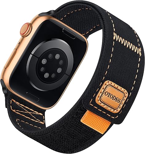 OYODSS Correa de tela tejida compatible con correas de Apple Watch de 1.496 in 1.575 in 1.614 in 1.654 in 1.732 in 1.772 in 1.929 in, correa