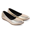 ADISA WEAR Women's Comfortable Metallic Slip-On Ballet Flats - Soft Bellies Shoes for Girls & Ladies - Casual Flat Footwear gallery image
