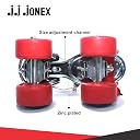 Jonex Unisex Tenacity Adjustable Quad Roller Skates for Junior Kids (3-6 Years), Indoor Outdoor Wheels, Metal Body, 55 mm Wheels, Color - Red gallery image