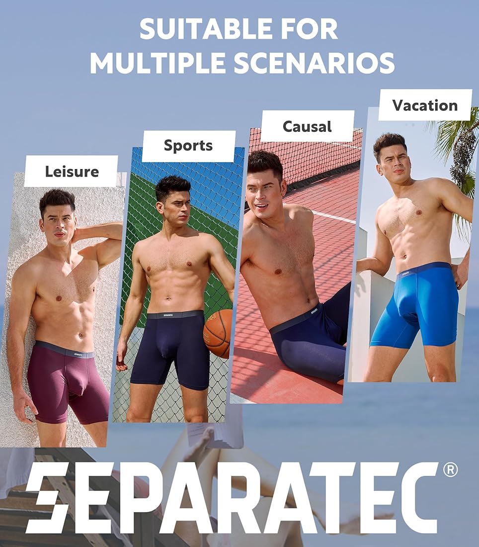 Buy Separatec Mens Seamless Waistband Trunk Rayon Made from Bamboo