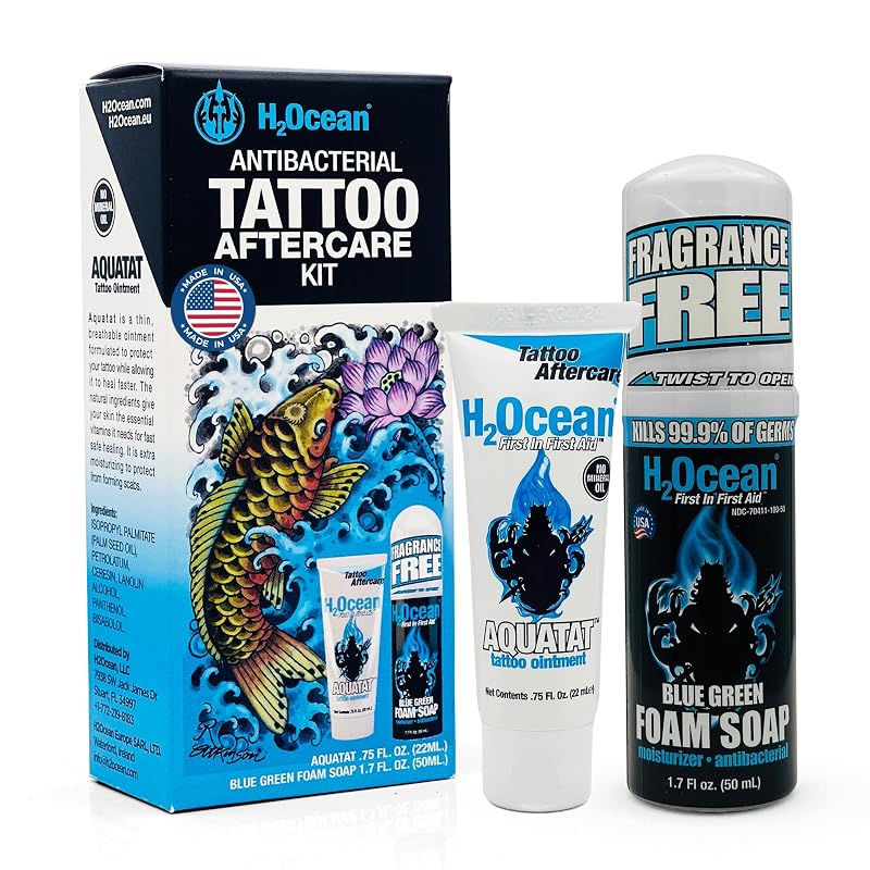 Kit H2Ocean para cuidados pós-tatuagem