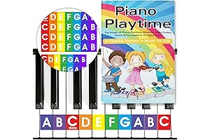 QMG Rainbow Color Piano and Keyboard Sticker for Kids