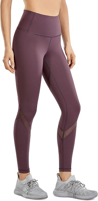 CRZ YOGA Women's High Waist Mesh 