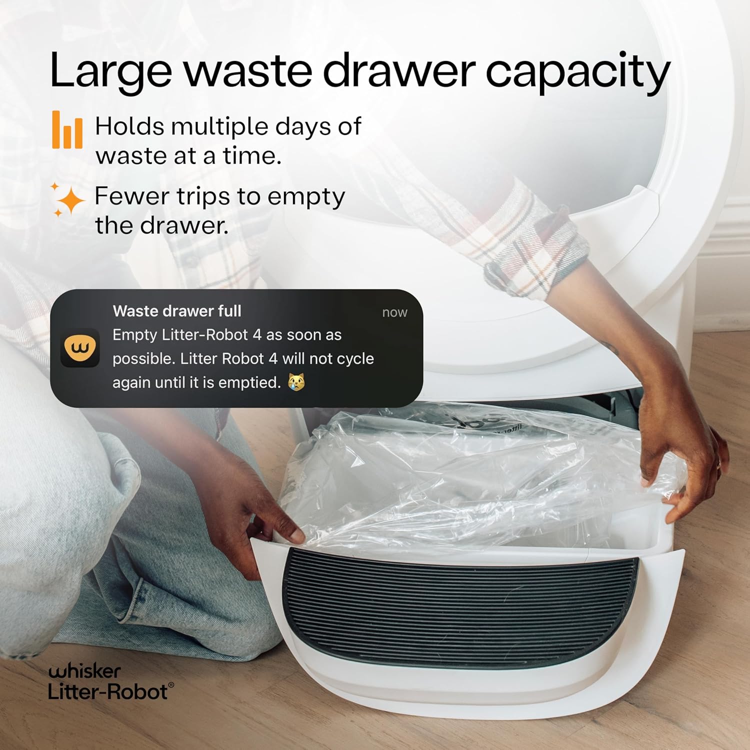 Litter-Robot 4 Supply & Accessory Bundle by Whisker, White- Automatic Self-Cleaning Cat Litter Box, Includes Litter-Robot 4, Ramp, Mat, 3 OdorTrap Packs, 10 Liners, 30 Wipes, & 2 Carbon Filters