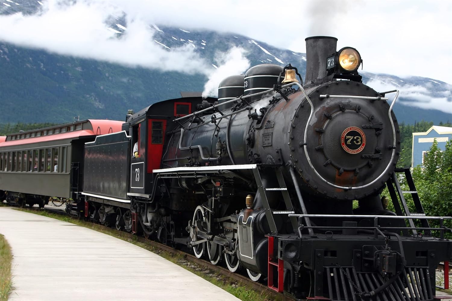 Jigsaw Puzzles 1000 Pieces for Adults -steam Engine Train- Premium Wooden Perfect Interlocking Clear Printing