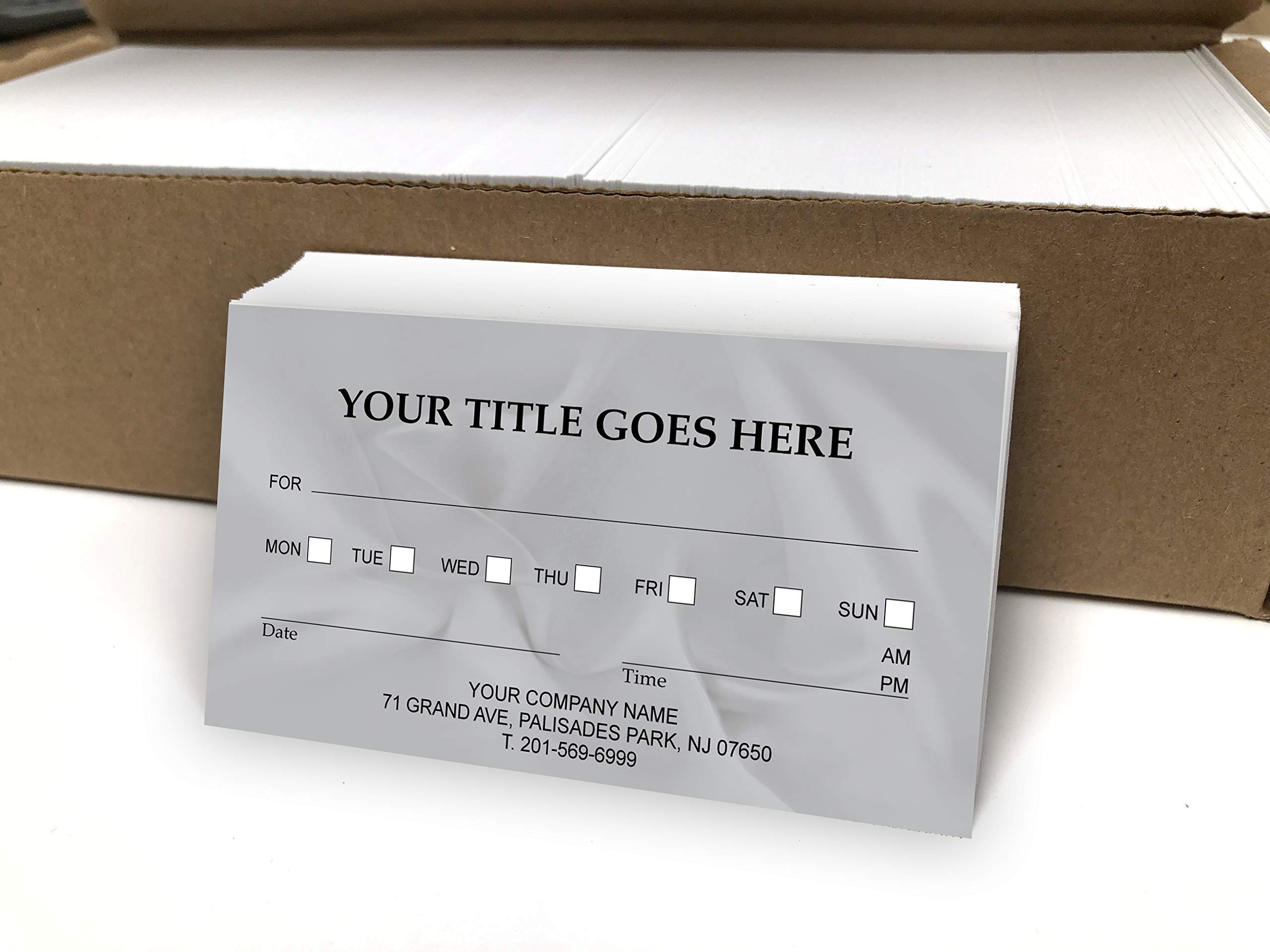 Custom Appointment Reminder Business Cards - (250pcs to 2,500pcs) - Appointment reminder card on Front, Your business card info on backside -Offset