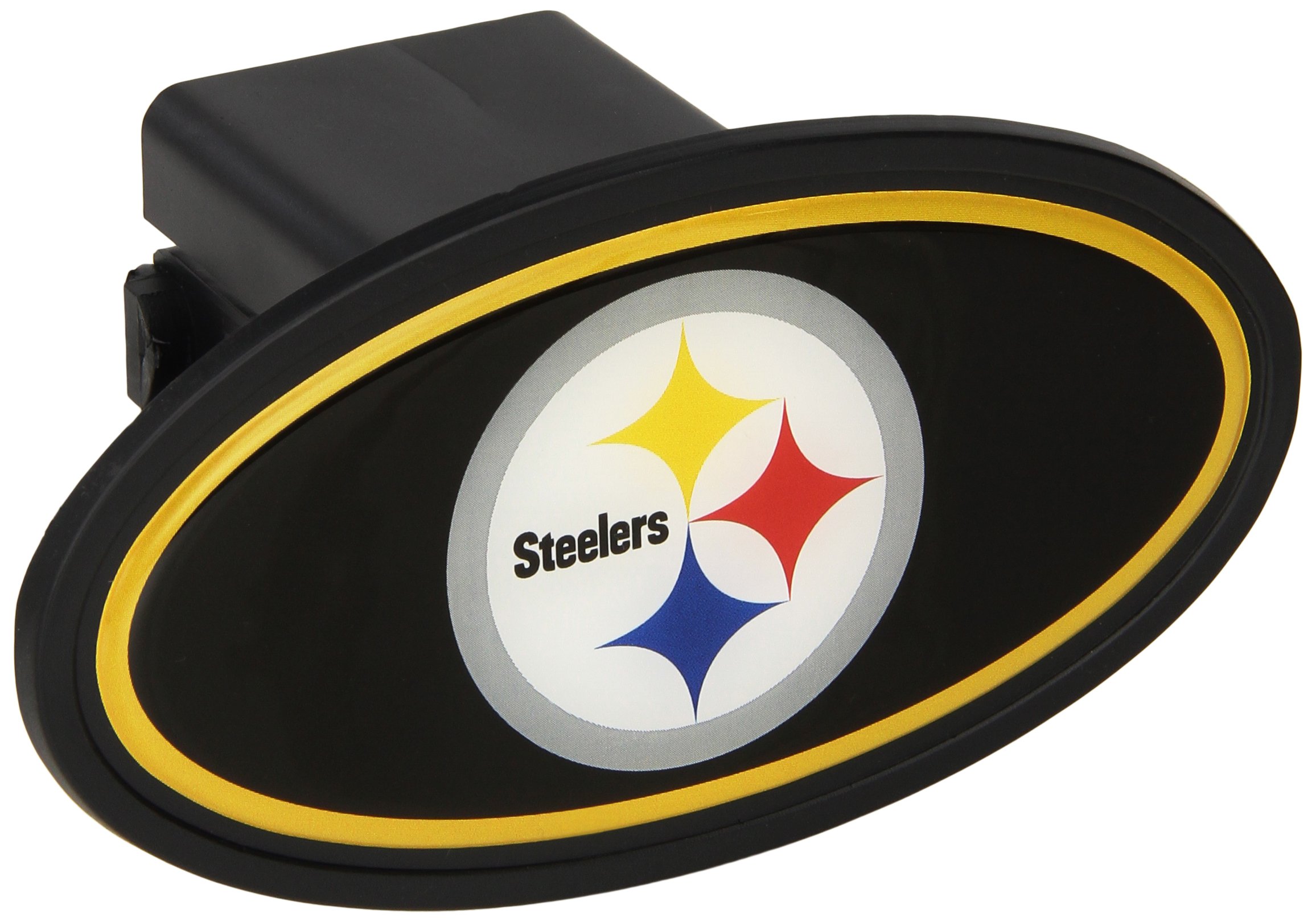 NFL Pittsburgh Steelers Kunststoff-Logo Kupplungsabdeckung, Klasse III | Lässt sich einrasten, passend für Kupplungsempfänger der Klasse III