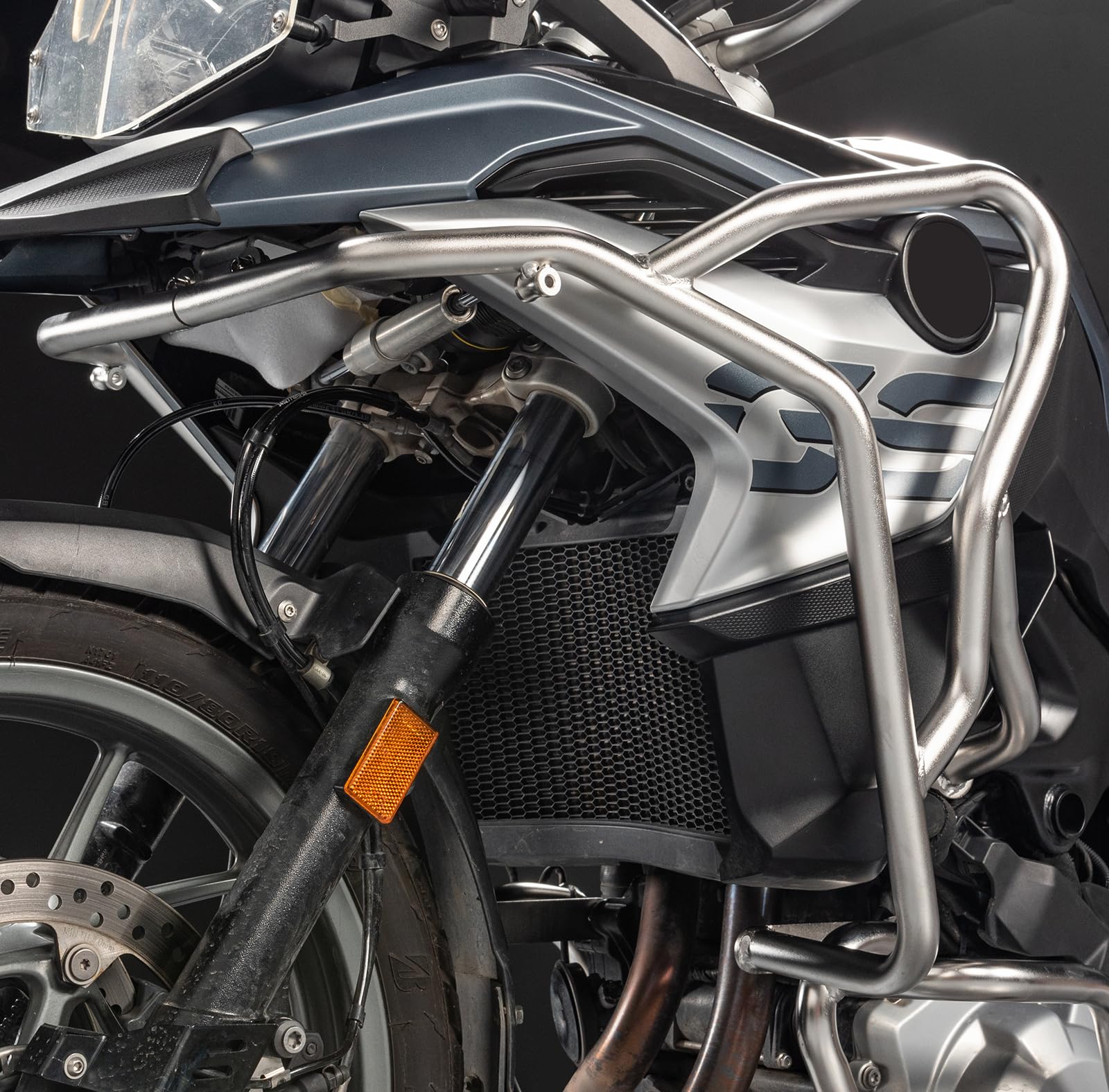 Motorrad Sturzbügel Motorschutz für F750GS F850GS 2018-2023 F800GS 2024 2025 F 750 800 850 GS Sturzschutz Stoßfänger Seitenrahmen Fallschutz (Schwarz – Oben)