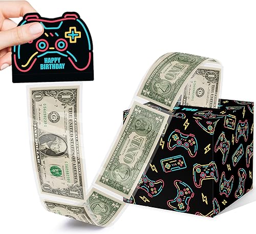 Caja sorpresa de cumpleaños para jugadores, caja de dinero de feliz cumpleaños para regalo en efectivo, caja de regalo sorpresa de cumpleaños para