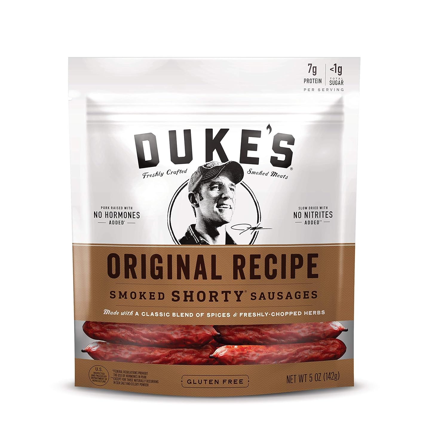 Duke's Original Recipe and Teriyaki Smoked Shorty Sausages Meat Snack Bundle (8 Pack)