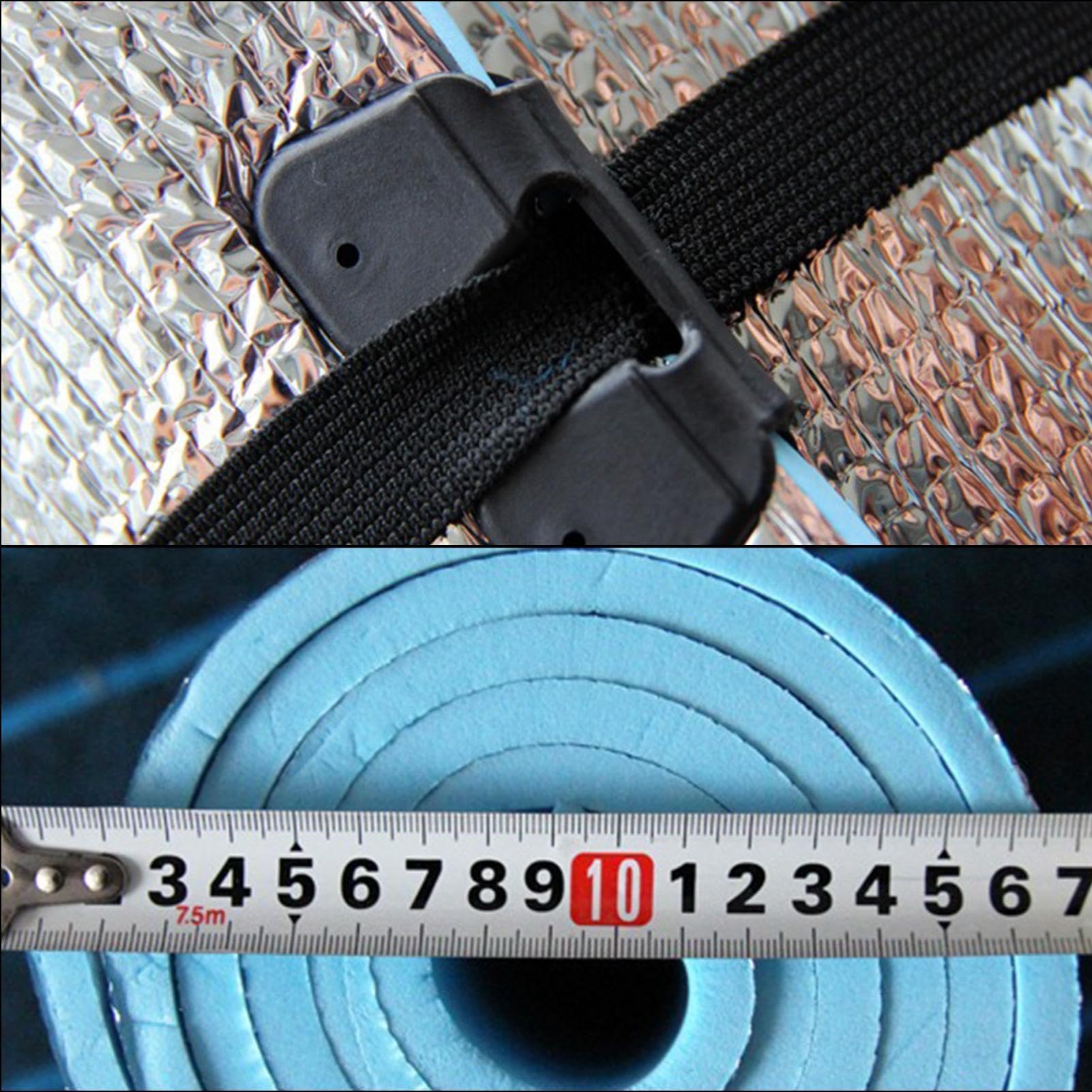 Esterilla de yoga de aluminio EVA – 185 × 50 cm | grosor 0,6/1 cm | esterilla de entrenamiento ultraligera para yoga, fitness y exterior | antideslizante, resistente al agua y fácil de limpiar