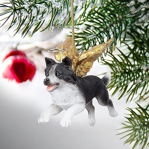 Miniatura 92 de Design Toscano Pitbull Dog Angel - Adorno navideño para árbol de Navidad, 4 pulgadas, resina de piedra fundida, acabado marrón y dorado Marrón