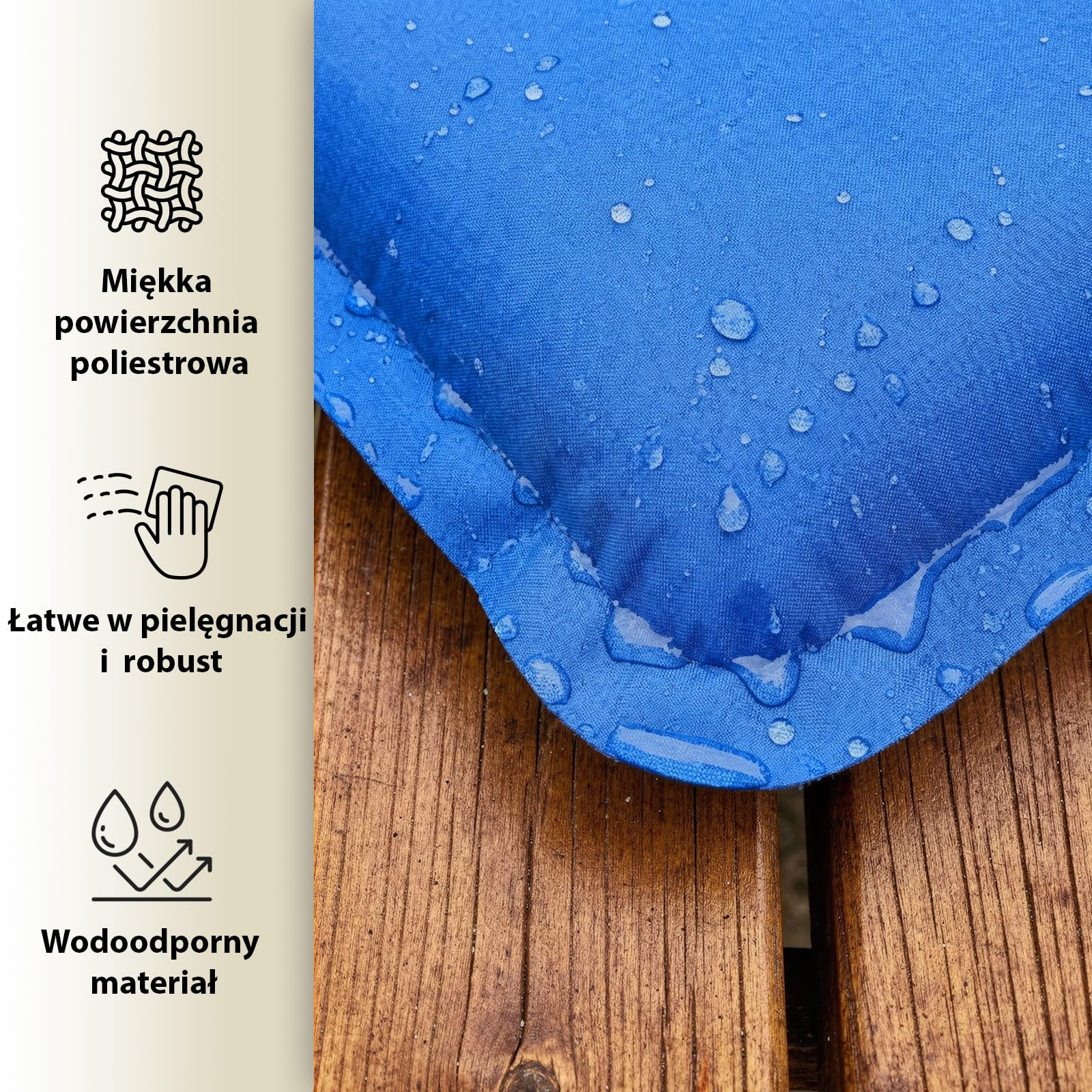 ALPIDEX Poduszka samopompująca siedzisko kempingowe 40 x 30 x 3,8 cm podkładka na krzesło stadionowa outdoor poduszka termiczna mata do siedzenia ultralekka, Kolor:Niebieski
