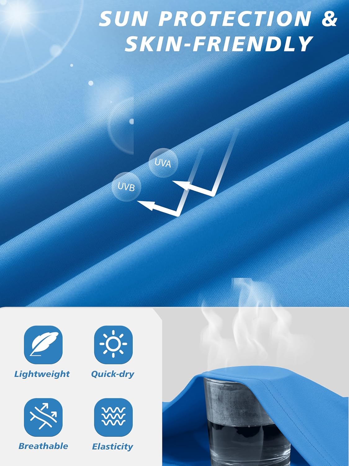 PINSPARK Workout Shirts for Men UPF 50+ Quick Dry Athletic Gym Tee Shirts Mens Short Sleeve Running Cooling Swimming T-Shirt - Image 5