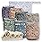 Nora\'s Nursery Cloth Diapers 7 Pack with 7 Inserts & 1 Wet Bag - Waterproof Cover, Washable, Reusable & One Size Adjustable Pocket Diapers for Newborns and Toddlers - Modern Blooms