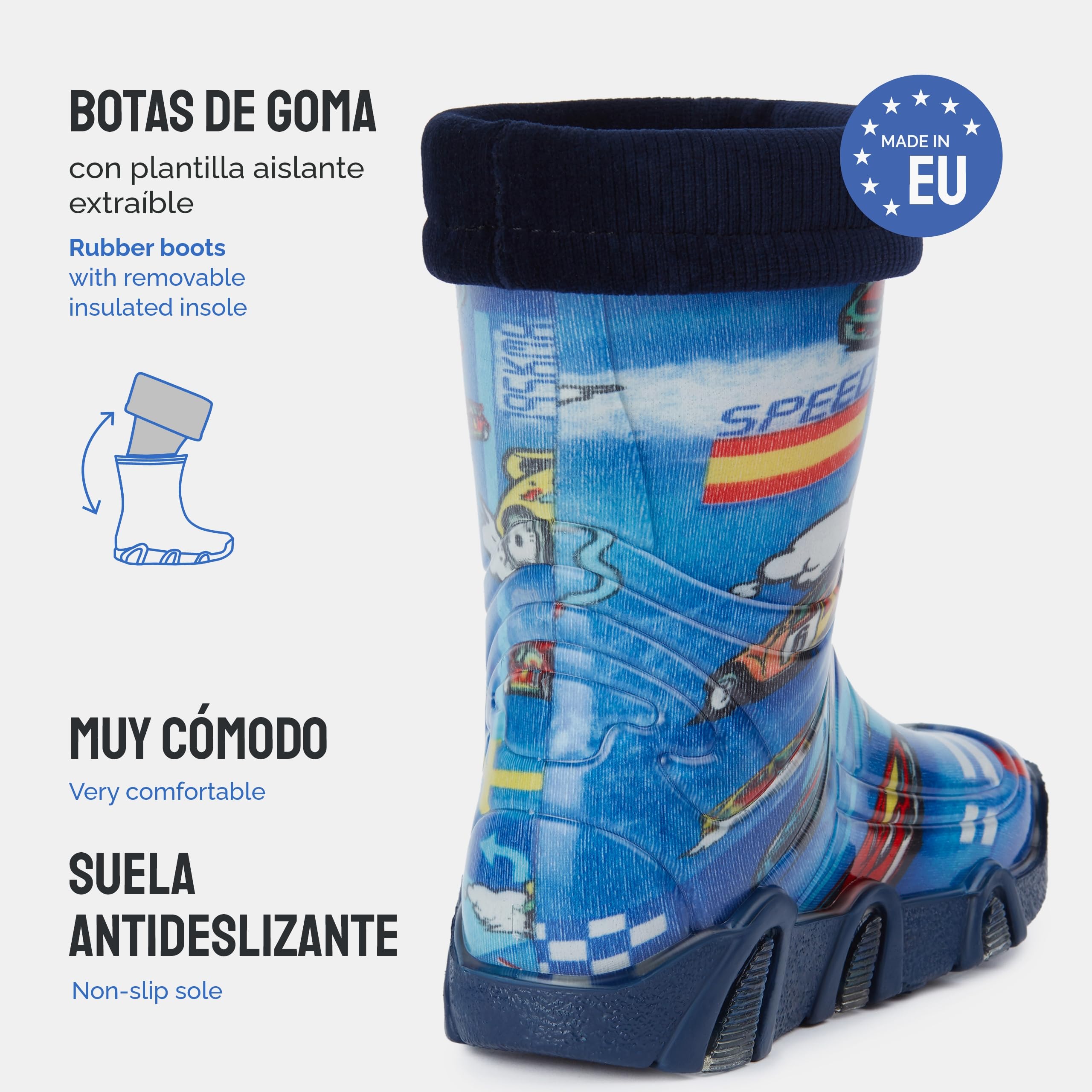 Ladeheid Botas de Agua Zapatos de Seguridad Calzado Unisex Niños Swk — view 2