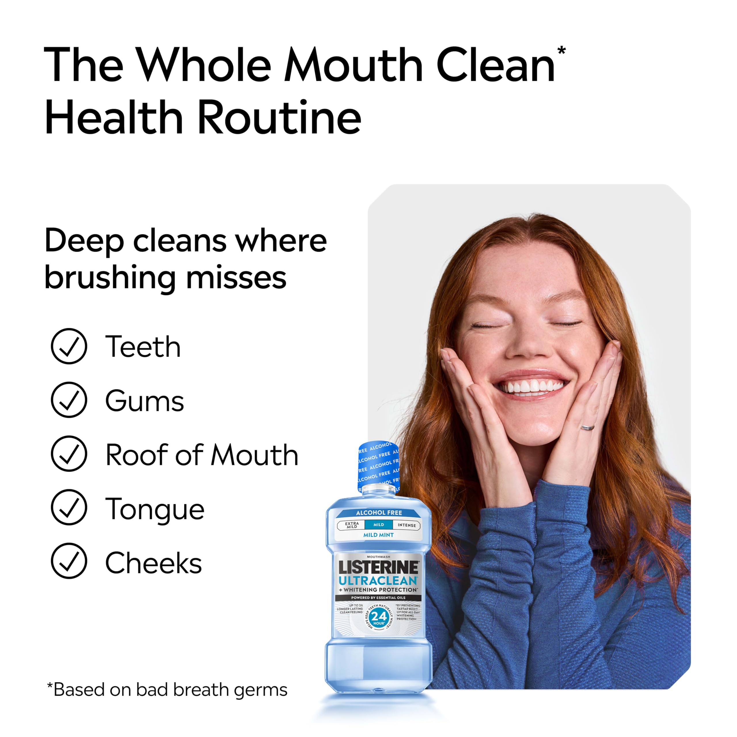 Listerine Ultraclean Mouthwash - Alcohol-Free & Whitening -6