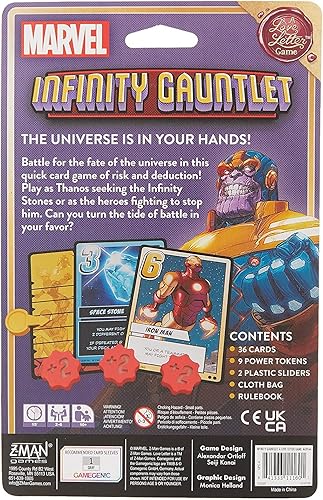 Miniatura 4 de Infinity Gauntlet: A Love Letter Card Game Save The Universe from Thanos! Juego de estrategia para niños y adultos ambientado en el universo Marvel,