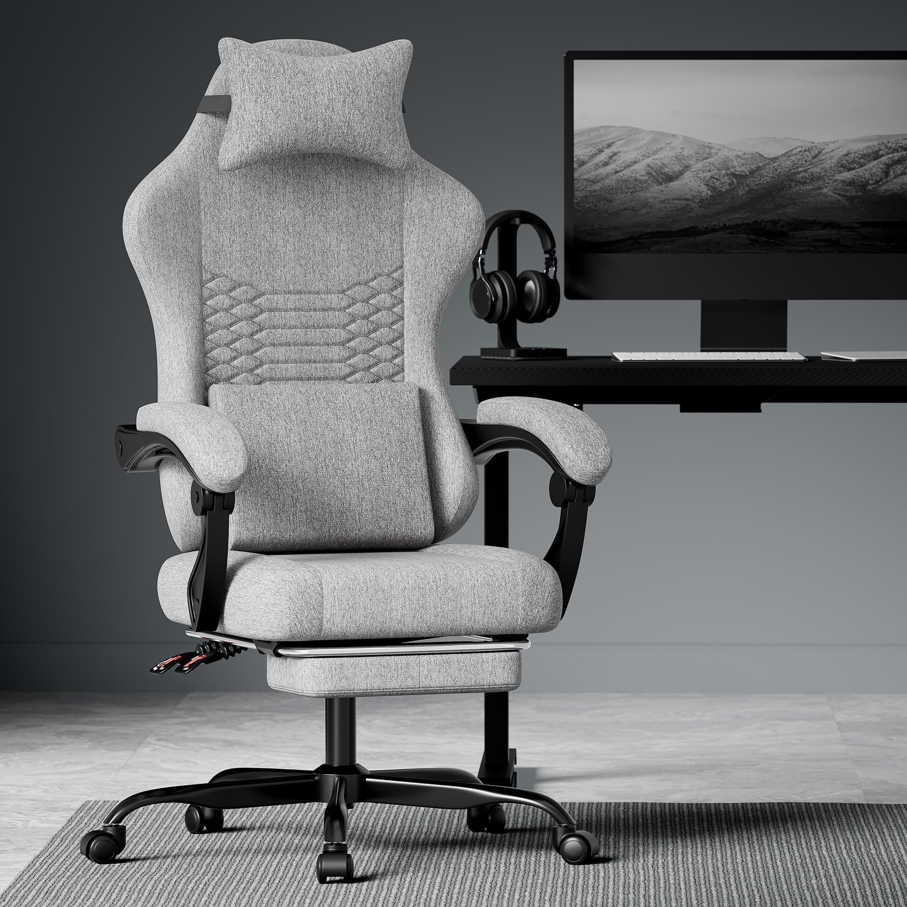 Sedia da ufficio, 150 kg, ergonomica, girevole, per computer