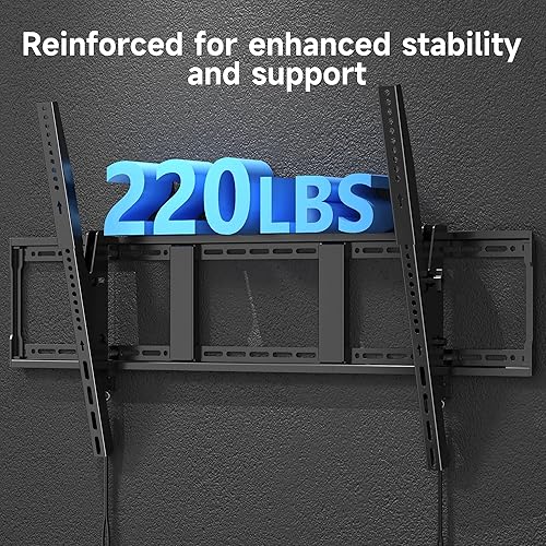 Miniatura 3 de Suptek Soporte de pared para TV inclinable resistente para pantallas de 55-100 pulgadas, 220 libras, inclinación ajustable, se adapta a 3 pernos de