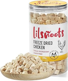 Freeze Dried Chicken Pet Treats for Dogs, Cats, Single Fresh Ingredient Training Treats, Food Topper, Rawhide Free Freeze Dried Chicken High Protein, 7oz