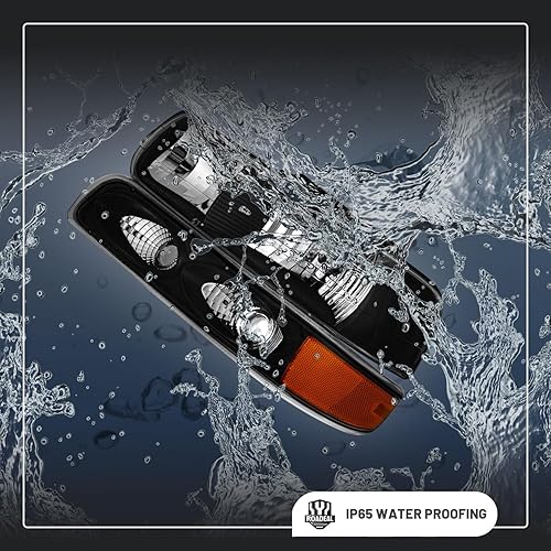 Miniatura 6 de Faros con bombillas para 1999-2002 Chevy Silverado 1500 2500, para 2001-2002 Silverado 1500HD 2500HD 3500, para 2000-2006 Tahoe Suburban con luces