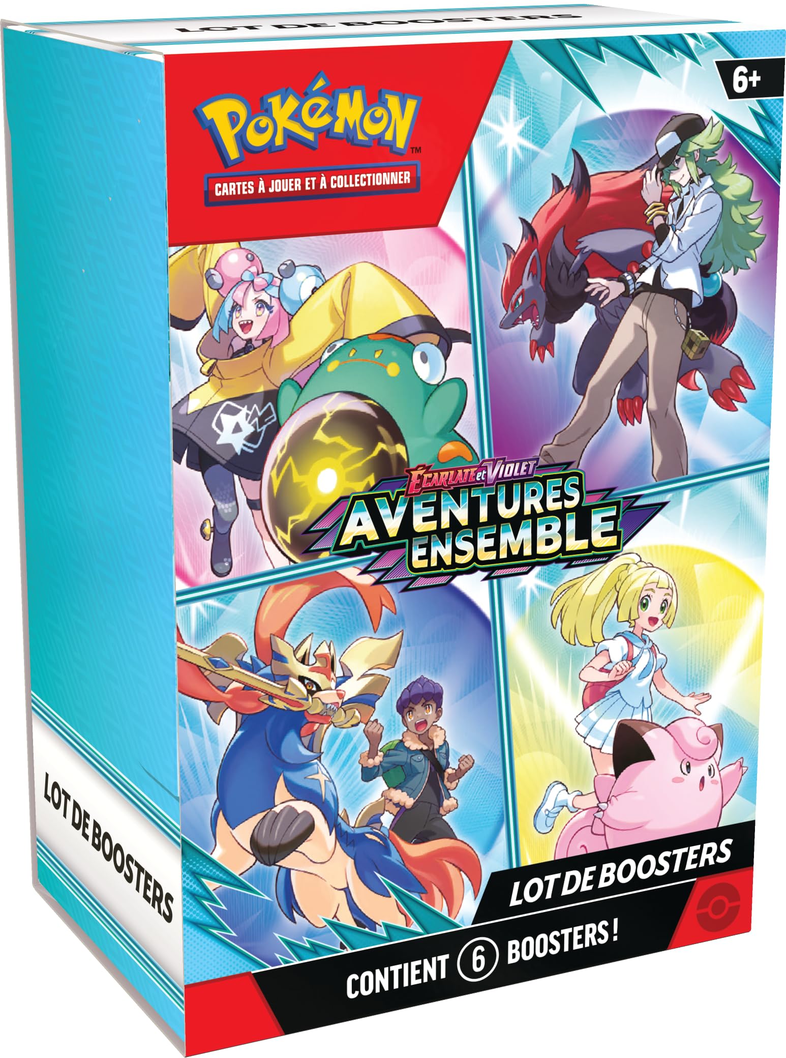 Pokémon: Lot de boosters Écarlate et Violet – Aventures Ensemble du JCC Pokémon (6 boosters)