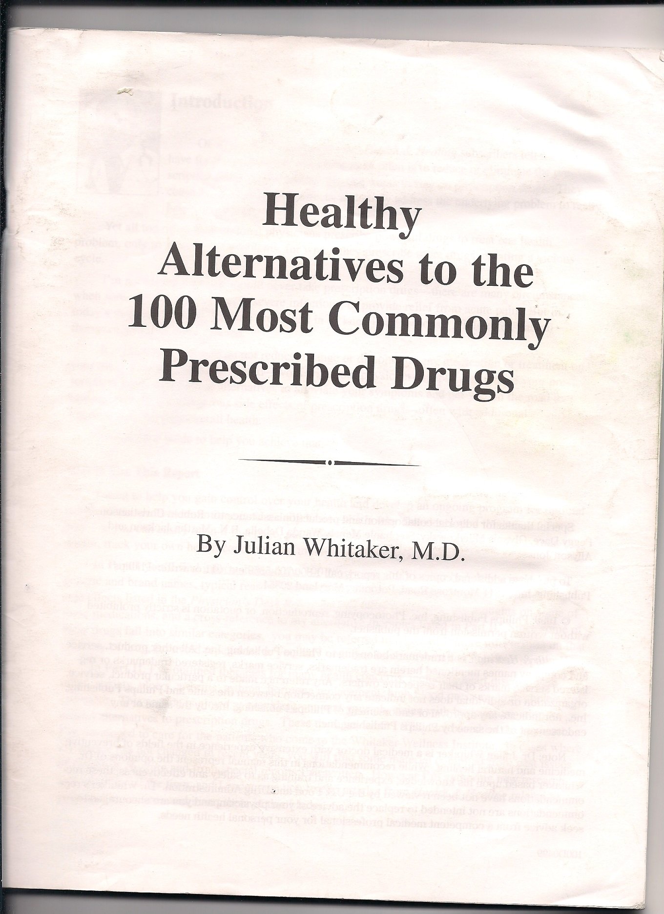 Healthy alternatives to the 100 most commonly prescribed drugs