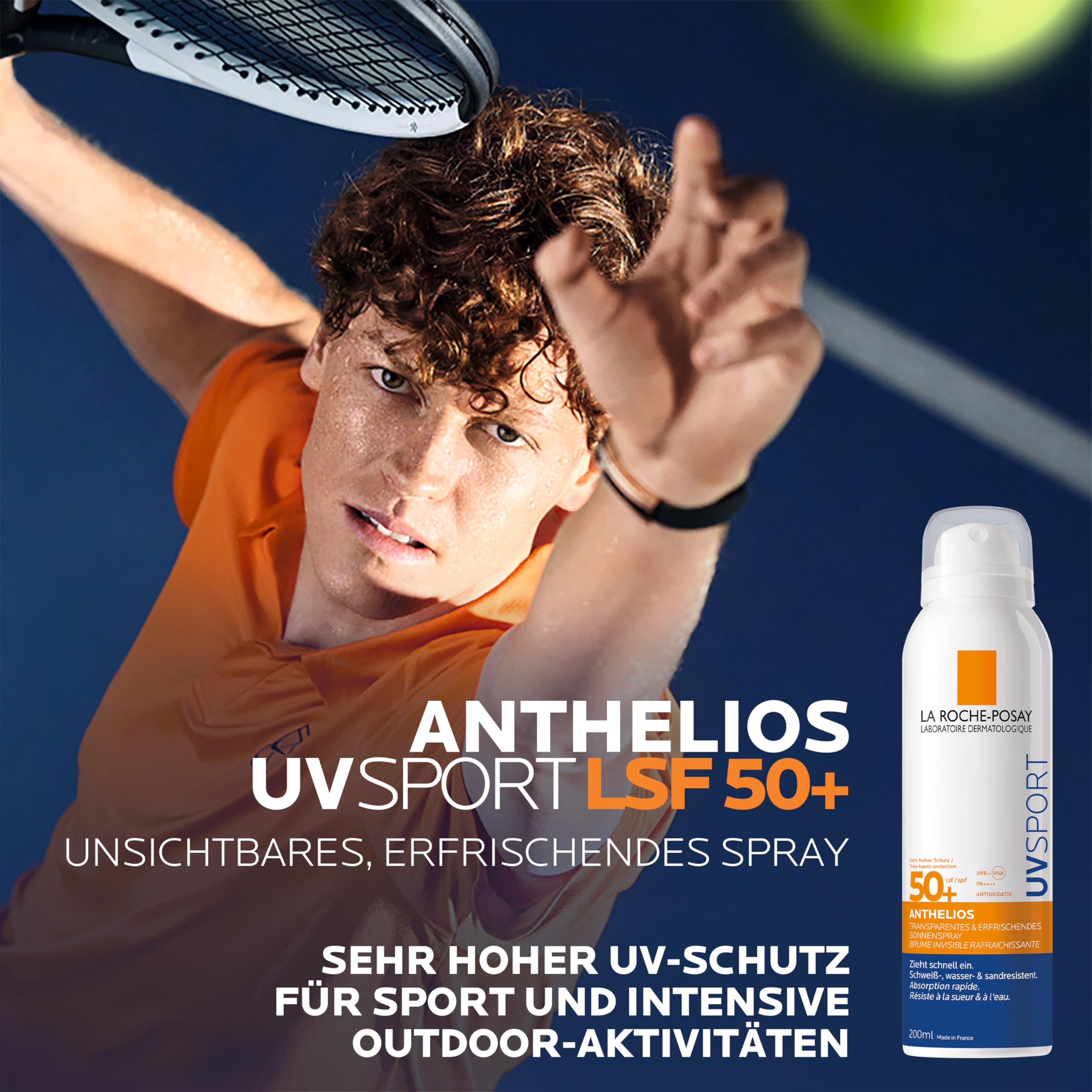 La Roche Posay Anthelios UV Sport Unsichtbarer Nebel, erfrischender SPF50+, alle Hauttypen, 200 ml