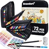 Colored Pencils for Adult Coloring&comma; 72-Color Professional Soft Core Drawing Sketching Shading Pencils Set with Zipper Case&comma; Coloring Pencils for Adults&comma; Artists&comma; Professionals and Colorists