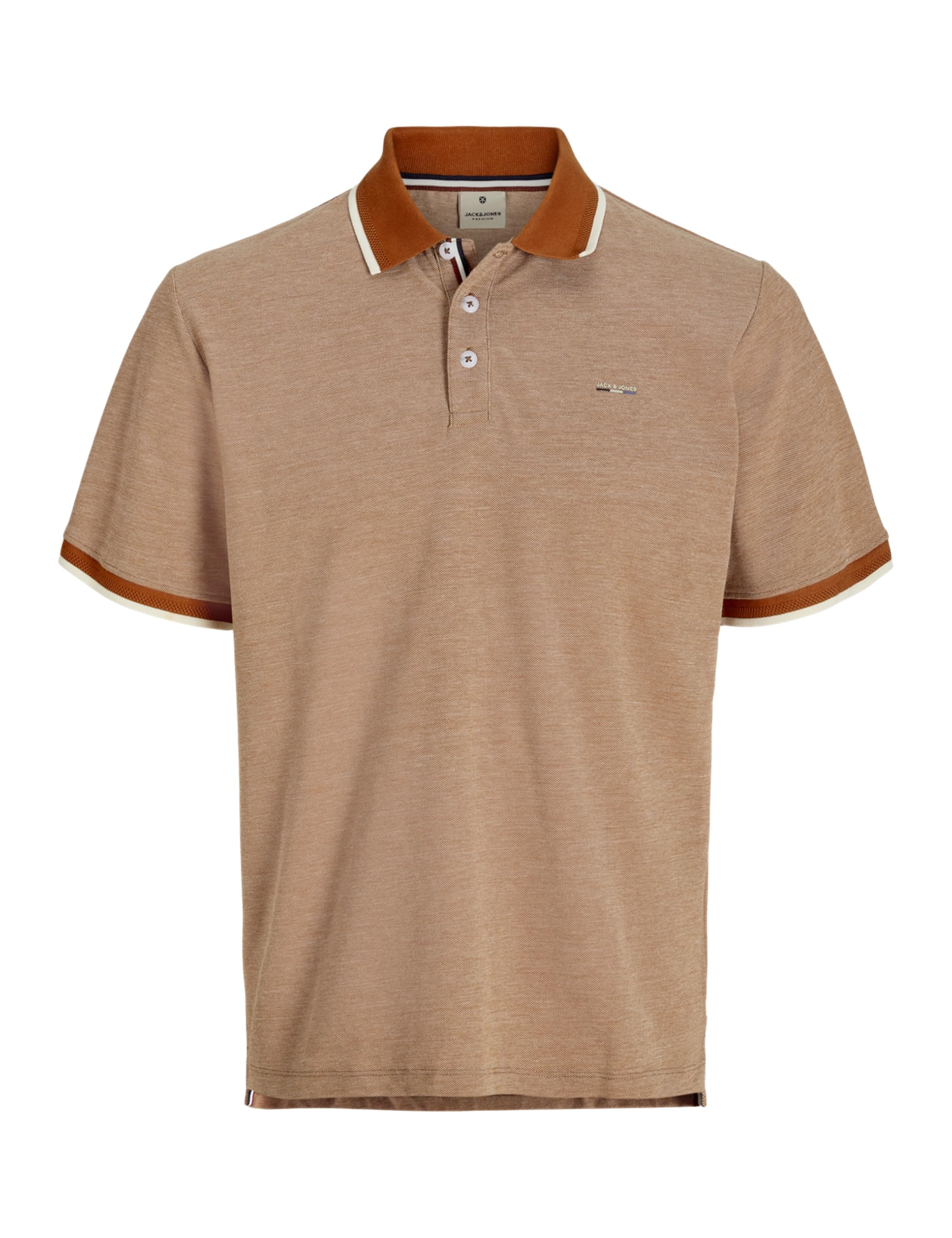 JACK & JONES Men's Jprblualves SS Polo Noos, Bombay Brown, M