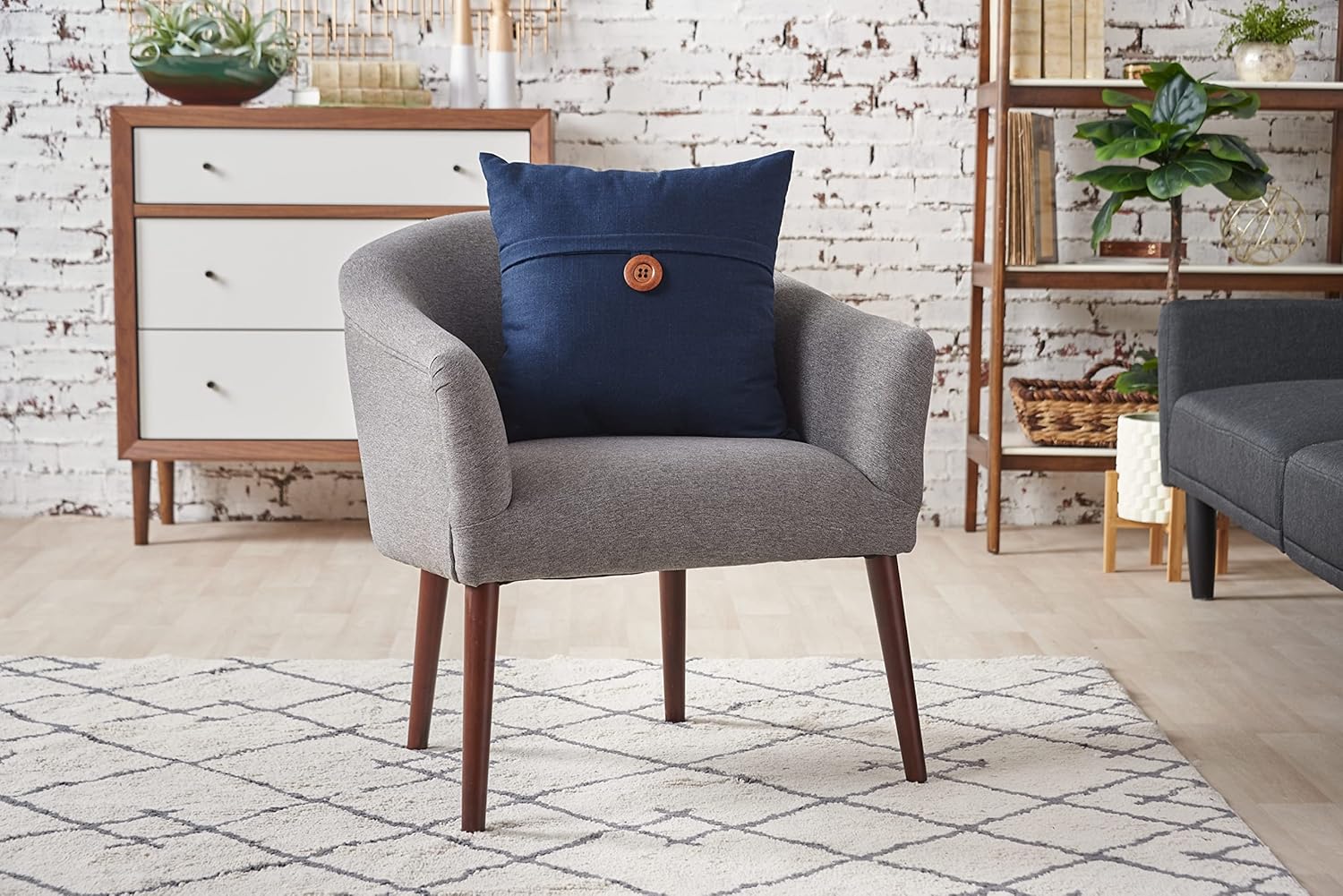 C&F Home Blue Envelope Pillow Feather Down Solid Decor Decoration Throw Pillow 18" x 18" for Couch Chair Living Room Bedroom 18" x 18" Navy Blue