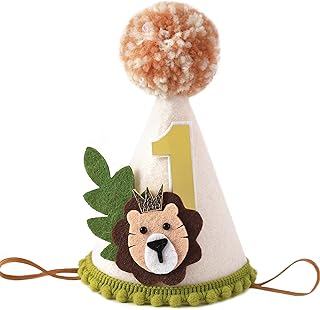 Safari 1st Birthday Hat for Boys - Lion Theme First Birthday Crown, Wild One Birthday Decoration, Jungle Safari BirthdaySafari 1st Birthday Hat for Boys - Lion Theme First Birthday Crown, Wild One Birthday Decoration, Jungle Safari Birthday