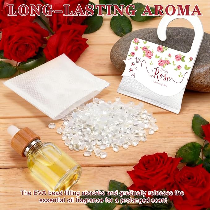13 Bolsitas Aromáticas de Rosa - Ambientador de Larga Duración para Hogar miniatura 2