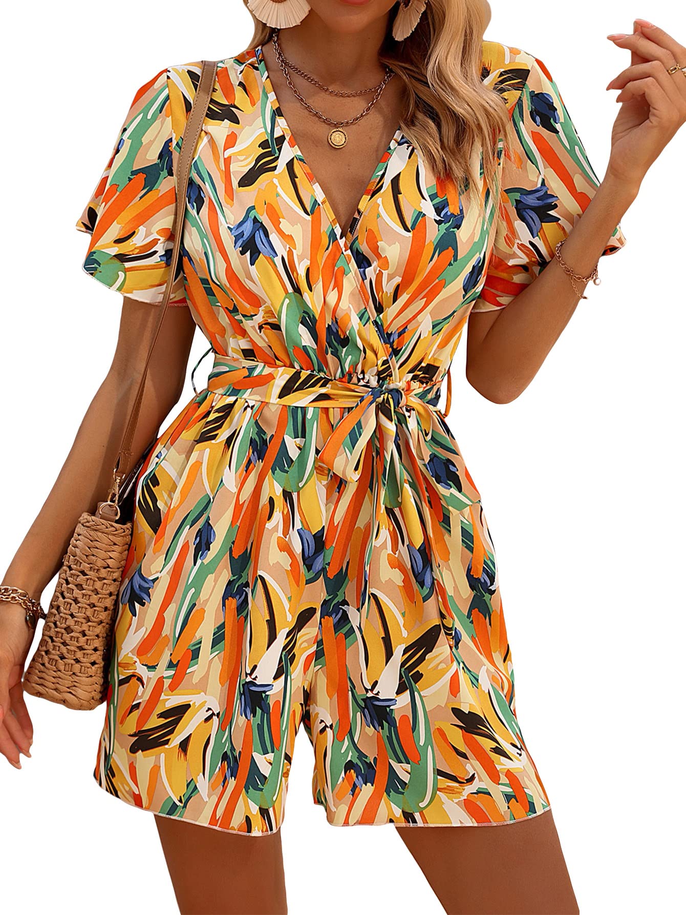 Milumia Women's Floral Boho Tank Top | Sleeveless Round Neck Tunic For Vacation & Summer