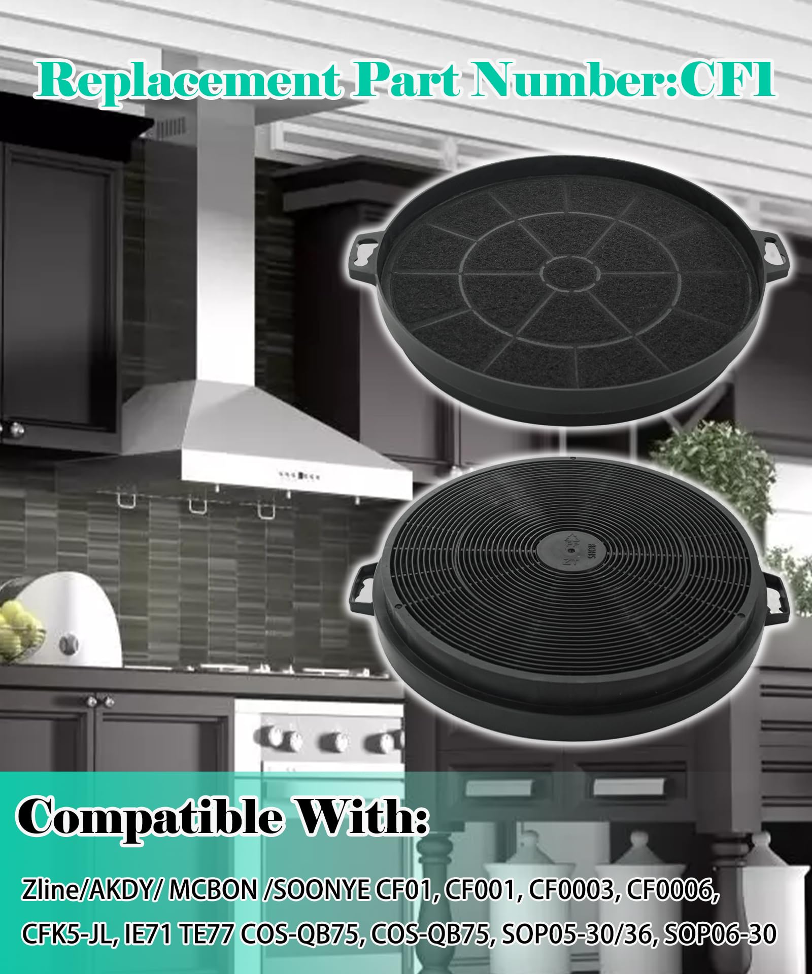 Amazon.com: 2Pcs CF1 Range Hood Charcoal Filter Compatible With