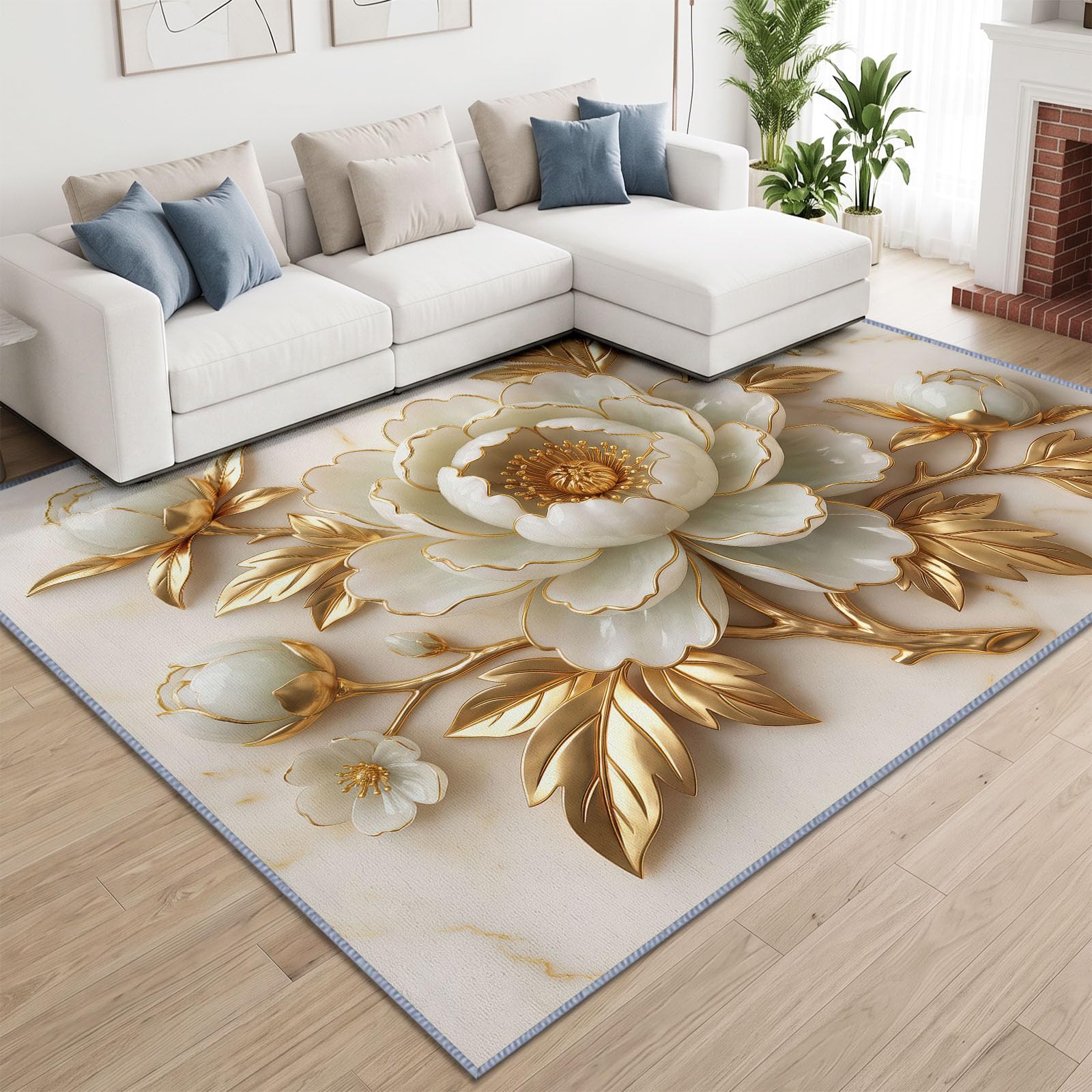 Genérico Cubiste Peonía Alfombra Salón 160x230 cm