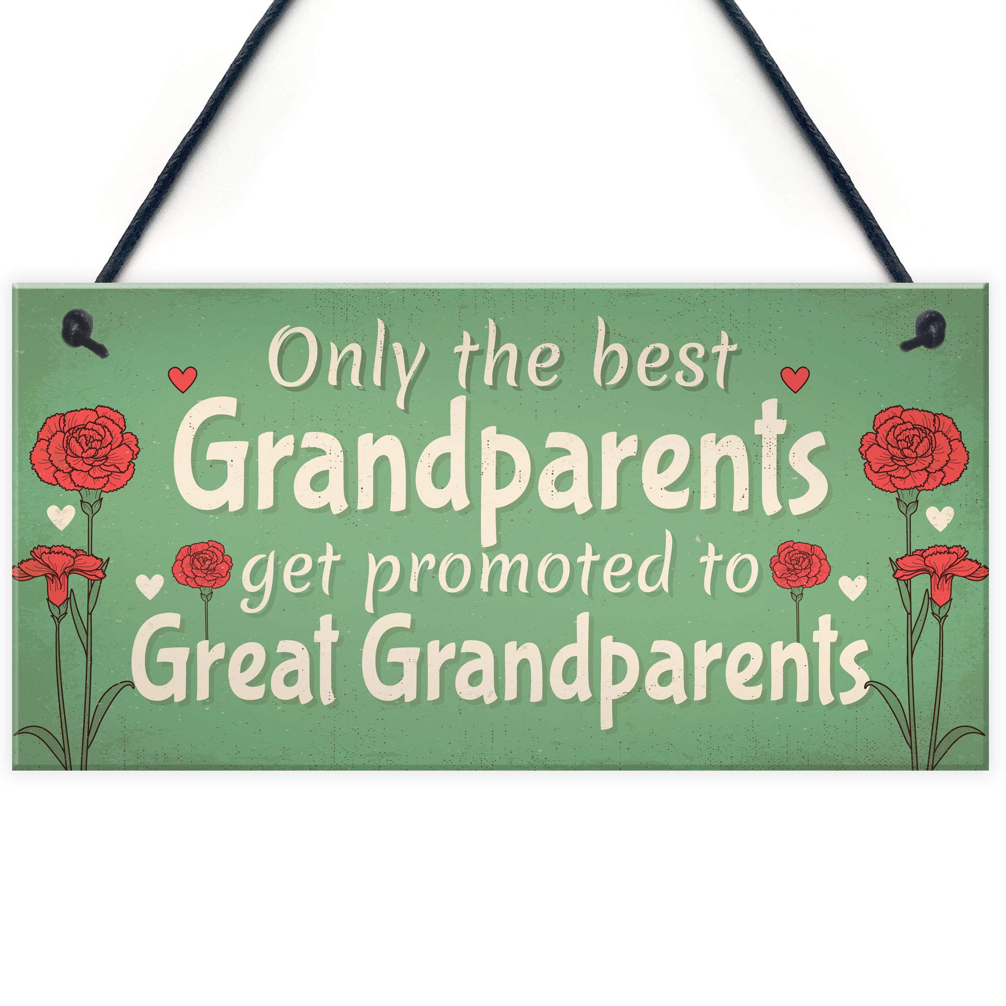 RED OCEAN Great Grandparents Gift Plaque Baby Announcement For Grandparents Grandma Grandad Gifts