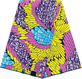 Shenbolen 6 Yards African Fabric Ankara Print Fabric African Wax Print Fabric Dashiki Fabric A33, 6 Yards