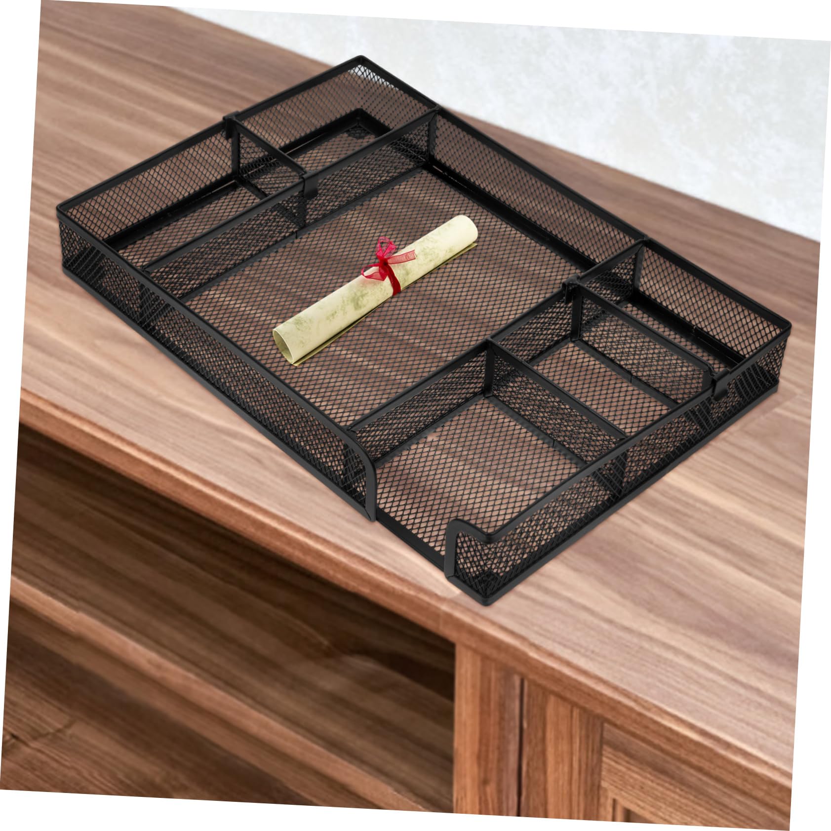 Caja De Almacenamiento De Escritorio Metal Seis Compartimentos Organizador Para Oficina Bandeja Organizadora Para Escritorio De Oficina