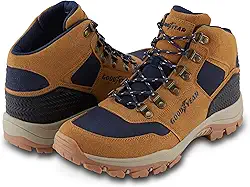 Everest Bota de caminhada masculina de cano alto para trabalho e neve, impermeável e respirável para uso ao ar livre