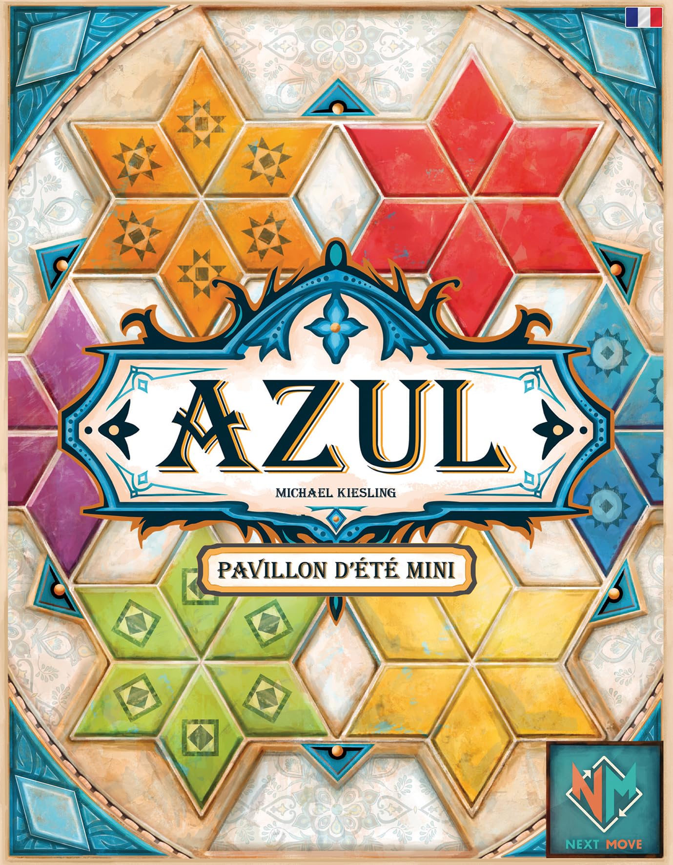 NEXT MOVE Asmodee Azul: PAVILLON D'Ete Mini - Juegos de Mesa - Juego de Viaje - Familia y Niños a Partir de 8 años - de 2 a 4 Jugadores - Versión Francesa