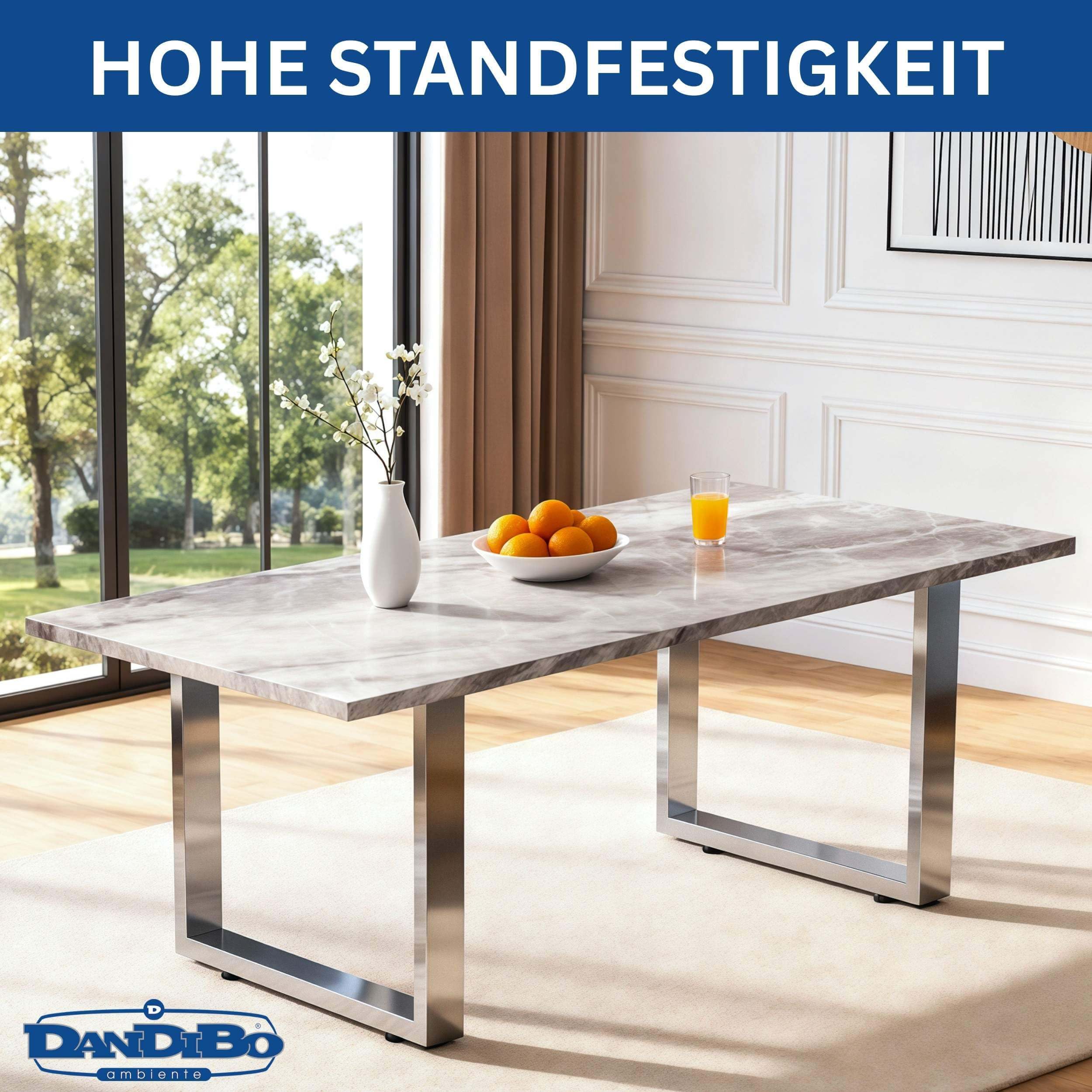 DanDiBo 2 patas de mesa de acero inoxidable, 72 x 80 cm, altura regulable, patas para muebles, patas de mesa (72 x 70 cm)