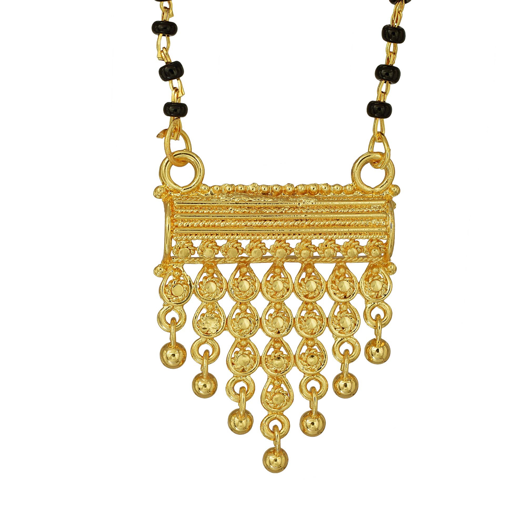 Gold plated, Konark temple inspired Ethnic Mangalsutra Tanmaniya Traditional Wedding Mangalsutra jewellery-image-47