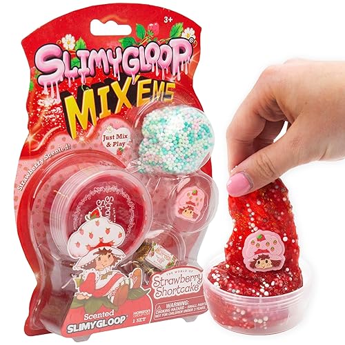 Strawberry Shortcake SLIMYGLOOP Mix'ems, Glitter Slime for Kids, Strawberry Shortcake
