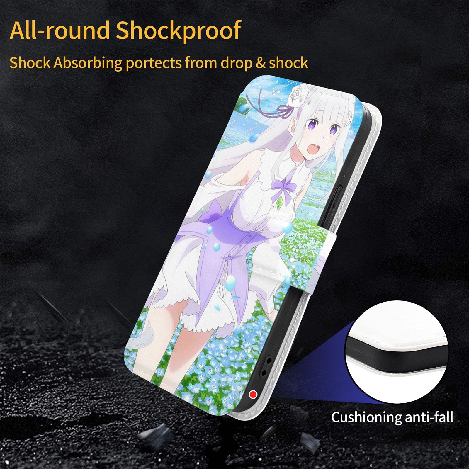 エミリア　手帳型スマホケース Amazon.co.jp: リゼロ エミリア IPhone12 Pro Max スマホケース