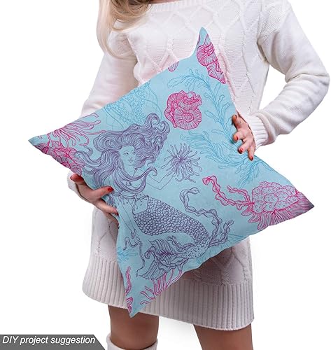 Miniatura 299 de Lunarable - Tela para amantes de perros de The Yard, patrón divertido de animales de dibujos animados en posiciones caprichosas estirando y Beige y